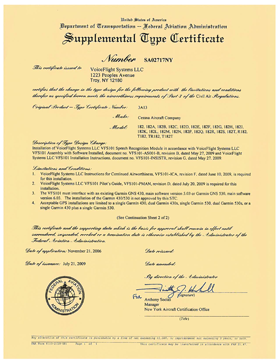 Supplemental Type Certificate STC